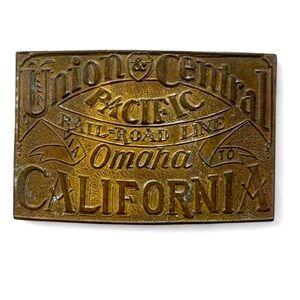 Vintage 1970’s Union Central Pacific Belt Buckle made in England E. Gaylord